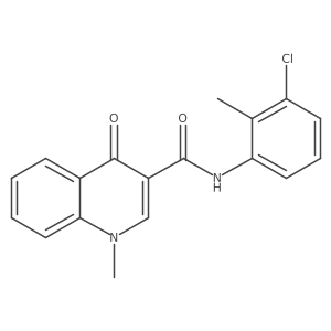 N-(3-Chloro-2-methylphenyl)-1,4-dihydro-1-methyl-4-oxo-3-quinolinecarboxamide Structure