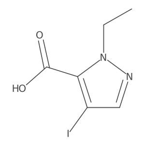 1-ethyl-4-iodo-1H-pyrazole-5-carboxylic acid结构式