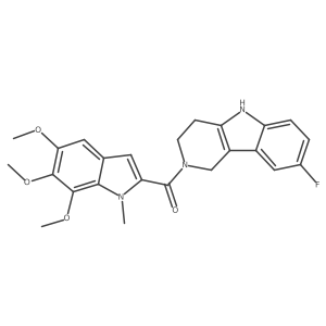 (8-fluoro-1,3,4,5-tetrahydro-2H-pyrido[4,3-b]indol-2-yl)(5,6,7-trimethoxy-1-methyl-1H-indol-2-yl)methanone结构式