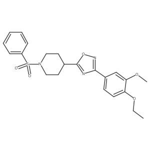 1-(Benzenesulfonyl)-4-[3-(4-ethoxy-3-methoxyphenyl)-1,2,4-oxadiazol-5-yl]piperidine Structure