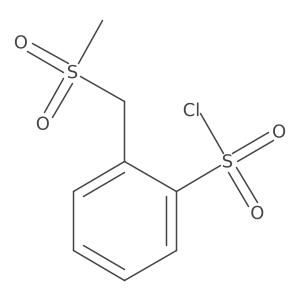Benzenesulfonyl chloride, 2-[(methylsulfonyl)methyl]- Structure