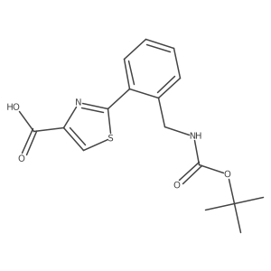 2-(2-{[(Tert-butoxycarbonyl)amino]methyl}phenyl)-1,3-thiazole-4-carboxylic acid Structure