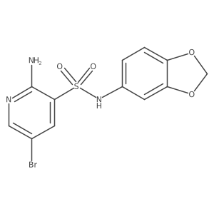 2-Amino-N-1,3-benzodioxol-5-yl-5-bromo-3-pyridinesulfonamide结构式