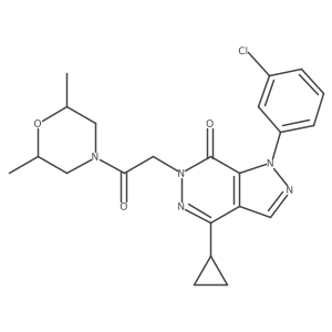 1-(3-chlorophenyl)-4-cyclopropyl-6-(2-(2,6-dimethylmorpholino)-2-oxoethyl)-1H-pyrazolo[3,4-d]pyridazin-7(6H)-one Structure