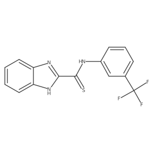 FC(F)(F)c1cccc(NC(=S)c2nc3ccccc3[nH]2)c1结构式
