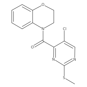 4-[5-chloro-2-(methylsulfanyl)pyrimidine-4-carbonyl]-3,4-dihydro-2H-1,4-benzoxazine Structure