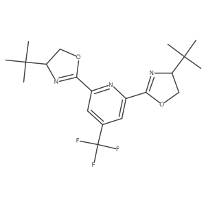 (4S,4'S)-2,2'-(4-(Trifluoromethyl)pyridine-2,6-diyl)bis(4-(tert-butyl)-4,5-dihydrooxazole) Structure