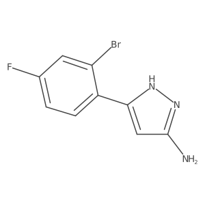3-(2-Bromo-4-fluorophenyl)-1H-pyrazol-5-amine结构式