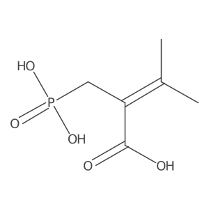 3-Methyl-2-(phosphonomethyl)but-2-enoic acid Structure