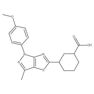 3-[1-(4-Methoxyphenyl)-3-methyl-1H-pyrazolo[3,4-d][1,3]thiazol-5-yl]cyclohexanecarboxylic acid Structure