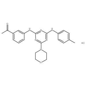 1-(3-((4-Morpholino-6-(p-tolylamino)-1,3,5-triazin-2-yl)amino)phenyl)ethanone hydrochloride Structure