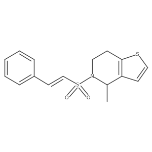 4-methyl-5-(2-phenylethenesulfonyl)-4H,5H,6H,7H-thieno[3,2-c]pyridine结构式