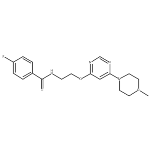 4-fluoro-N-(2-((6-(4-methylpiperazin-1-yl)pyrimidin-4-yl)oxy)ethyl)benzamide结构式