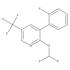 2-(Difluoromethoxy)-3-(2-fluorophenyl)-5-(trifluoromethyl)pyridine Structure
