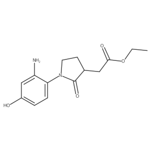 Ethyl 2-(1-(2-Amino-4-hydroxyphenyl)-2-oxopyrrolidin-3-yl)acetate结构式