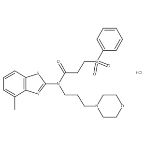 N-(4-methylbenzo[d]thiazol-2-yl)-N-(3-morpholinopropyl)-3-(phenylsulfonyl)propanamide hydrochloride Structure