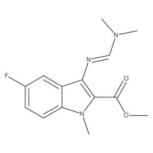 Methyl 3-([(1E)-(dimethylamino)methylene]amino)-5-fluoro-1-methyl-1H-indole-2-carboxylate结构式