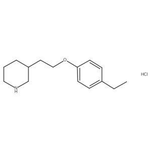 3-[2-(4-Ethylphenoxy)ethyl]piperidine hydrochloride Structure