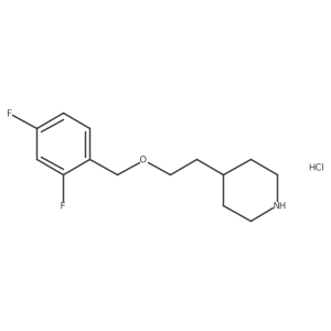 4-{2-[(2,4-Difluorobenzyl)oxy]ethyl}piperidine hydrochloride Structure