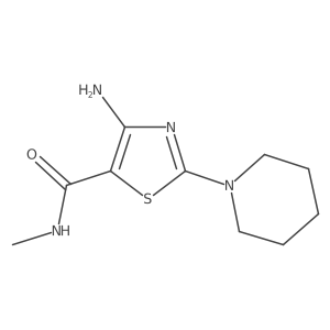 4-amino-N-methyl-2-(piperidin-1-yl)-1,3-thiazole-5-carboxamide结构式