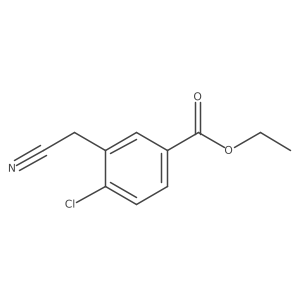 4-Chloro-3-(cyanomethyl)benzoic acid ethyl ester Structure