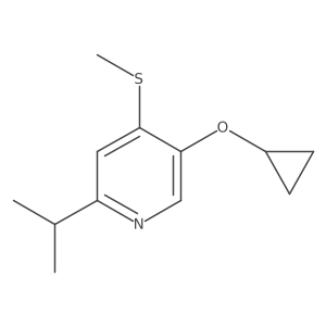 5-Cyclopropoxy-2-isopropyl-4-(methylthio)pyridine结构式