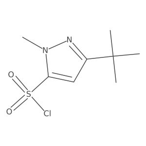 3-tert-butyl-1-methyl-1H-pyrazole-5-sulfonyl chloride Structure