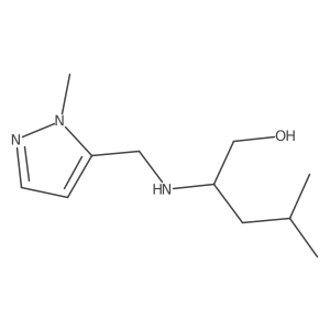 4-Methyl-2-{[(1-methyl-1H-pyrazol-5-yl)methyl]amino}pentan-1-ol结构式