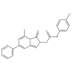 N-(4-chlorophenyl)-2-[5-methyl-3-oxo-7-(pyridin-2-yl)-2H,3H-[1,2,4]triazolo[4,3-c]pyrimidin-2-yl]acetamide结构式