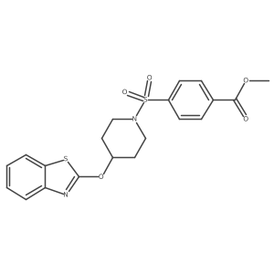 Methyl 4-((4-(benzo[d]thiazol-2-yloxy)piperidin-1-yl)sulfonyl)benzoate Structure