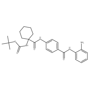 Tert-butyl 1-((4-((2-aminophenyl)carbamoyl)phenyl)carbamoyl)cyclohexylcarbamate结构式
