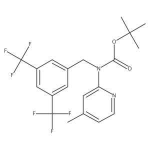 Carbamic acid, N-[[3,5-bis(trifluoromethyl)phenyl]methyl]-N-(4-methyl-2-pyridinyl)-, 1,1-dimethylethyl ester Structure