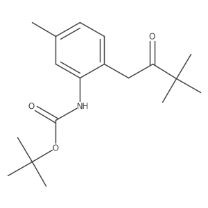 Tert-butyl (2-(3,3-dimethyl-2-oxobutyl)-5-methylphenyl)carbamate Structure