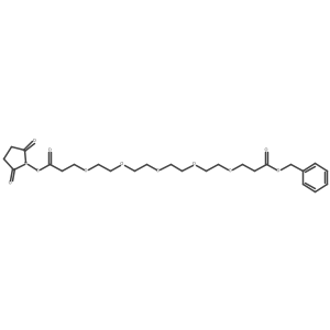 NHS-PEG(5)-CO-OBzl Structure