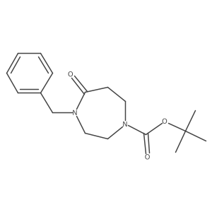 Tert-butyl 4-benzyl-5-oxo-1,4-diazepane-1-carboxylate结构式