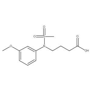 4-[(3-Methoxyphenyl)(methylsulfonyl)amino]butanoic acid Structure