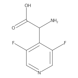 2-Amino-2-(3,5-difluoropyridin-4-yl)acetic acid结构式