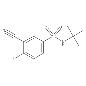 N-tert-butyl-3-cyano-4-fluorobenzene-1-sulfonamide Structure