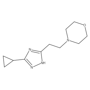 4-(2-(5-Cyclopropyl-1H-1,2,4-triazol-3-yl)ethyl)morpholine结构式