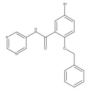 5-Bromo-2-[(phenylmethyl)oxy]-N-5-pyrimidinylbenzamide Structure