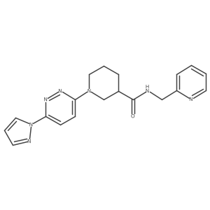1-(6-(1H-pyrazol-1-yl)pyridazin-3-yl)-N-(pyridin-2-ylmethyl)piperidine-3-carboxamide Structure