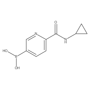 B-[6-[(cyclopropylamino)carbonyl]-3-pyridinyl]boronic acid结构式