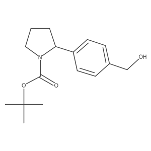 Tert-butyl 2-(4-(hydroxymethyl)phenyl)pyrrolidine-1-carboxylate Structure
