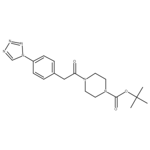 Tert-butyl 4-[2-[4-(tetrazol-1-yl)phenyl]acetyl]piperazine-1-carboxylate Structure