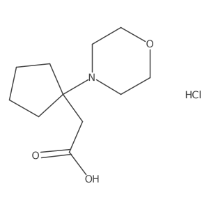 2-[1-(Morpholin-4-yl)cyclopentyl]acetic acid hydrochloride结构式