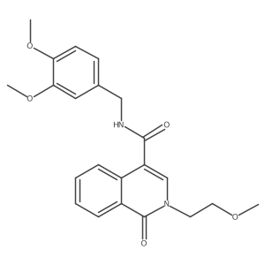 N-(3,4-dimethoxybenzyl)-2-(2-methoxyethyl)-1-oxo-1,2-dihydroisoquinoline-4-carboxamide结构式