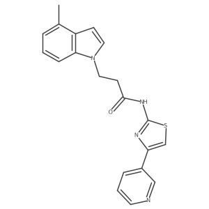 3-(4-methyl-1H-indol-1-yl)-N-[(2E)-4-(pyridin-3-yl)-1,3-thiazol-2(3H)-ylidene]propanamide Structure