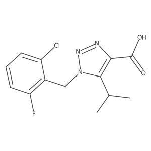 1-(2-chloro-6-fluorobenzyl)-5-isopropyl-1H-1,2,3-triazole-4-carboxylic acid结构式