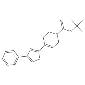 tert-butyl 4-(4-phenylthiazol-2-yl)-5,6-dihydropyridine-1(2H)-carboxylate结构式