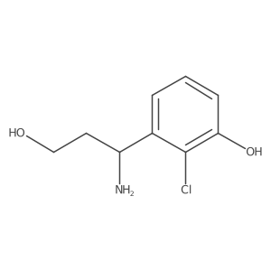 3-((1R)-1-Amino-3-hydroxypropyl)-2-chlorophenol结构式
